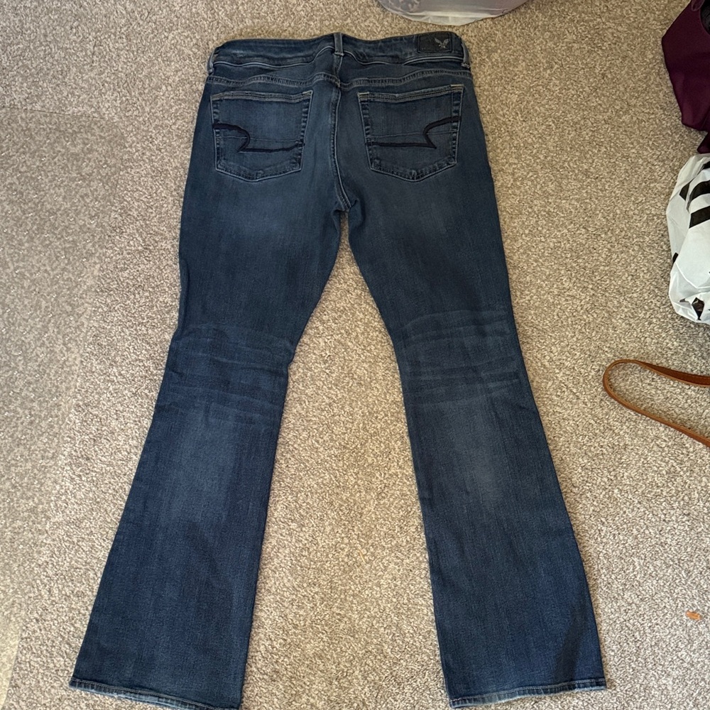 American Eagle Outfitters Women's Deep Indigo Boot Cut Jeans - Picture 2 of 2